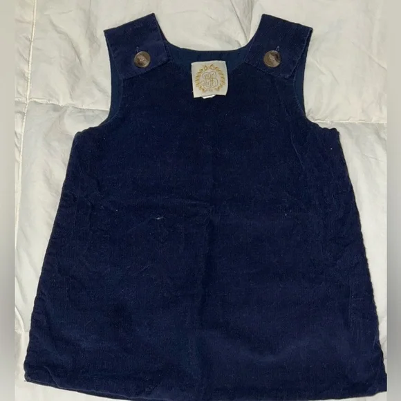 The Beaufort Bonnet Co navy corduroy Janie Jumper sz 2T EUC smoke free home - Picture 1 of 5